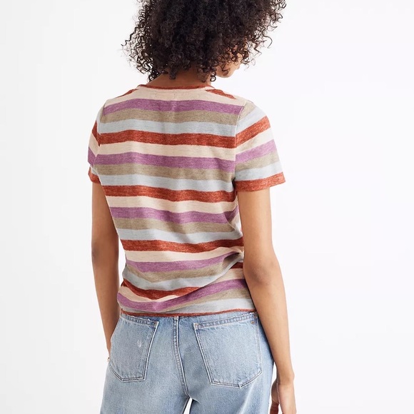 Madewell Alto Scoop Neck Tee in Granada Stripe - Picture 5 of 6